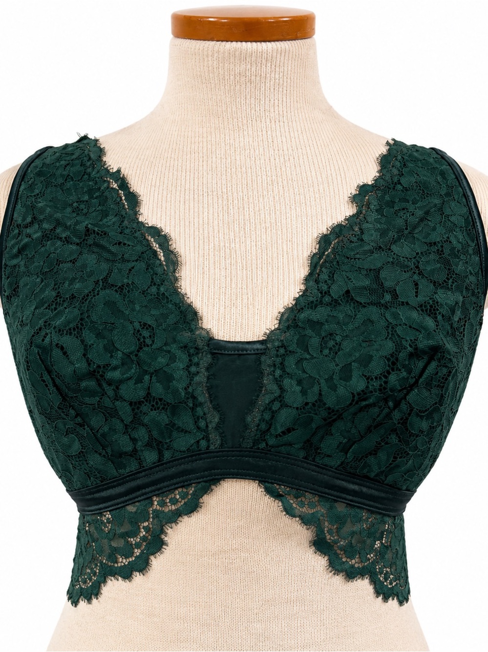 Cosabella Magnolia Curvy Bralette Congo Green Lace Bralette XL NWT